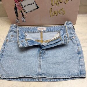 PacSun Light Blue Denim Mini Skirt